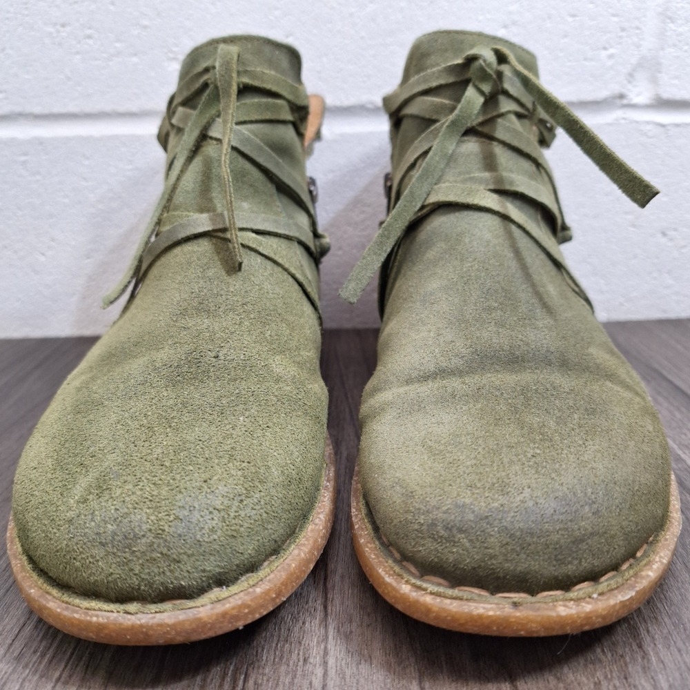 Born Olive Green Suede Ankle Boots - Picture 5 of 10
